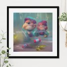 Cheeky Chipmunks Printable Square Abstract Art Digital Download