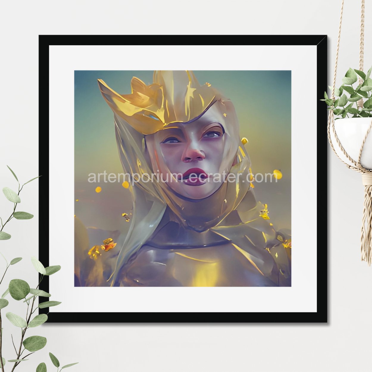 Queen of Gold #13 Printable Square Abstract Art Digital Download