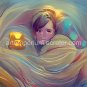 Golden Blanket of Delight #1 Printable Square Abstract Art Digital Download
