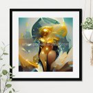 Golden Beauty #28 Printable Square Abstract Art Digital Download