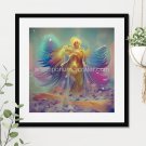 Golden Choir of Angels #37 Printable Square Abstract Art Digital Download