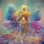 Golden Choir of Angels #37 Printable Square Abstract Art Digital Download