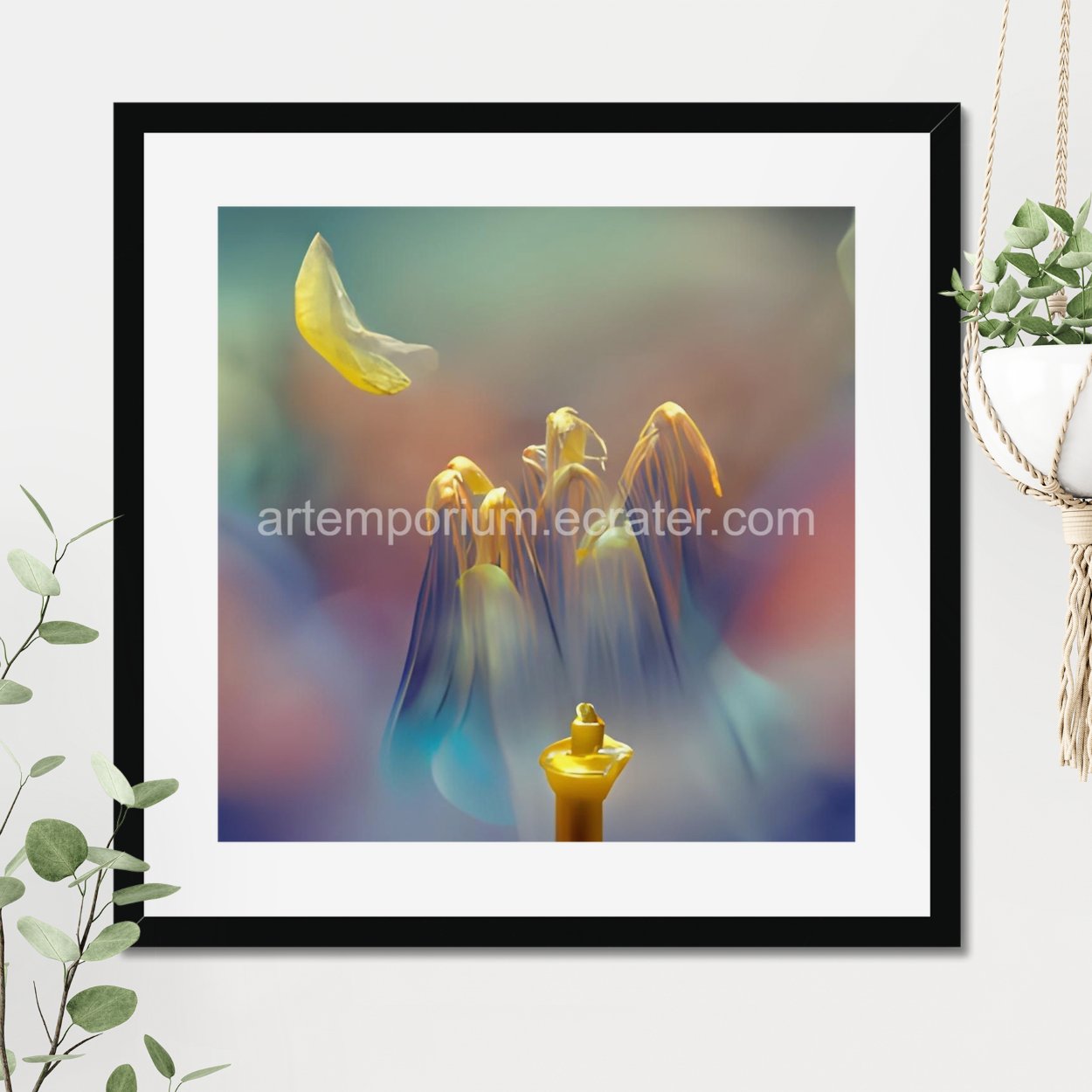 Golden Choir of Angels #23 Printable Square Abstract Art Digital Download