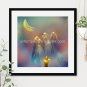 Golden Choir of Angels #23 Printable Square Abstract Art Digital Download