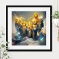 Golden Choir of Angels #12 Printable Square Abstract Art Digital Download