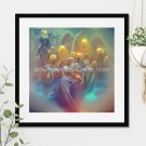 Golden Choir of Angels #21 Printable Square Abstract Art Digital Download