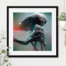 Alien Lifeform Printable Square Abstract Art Digital Download
