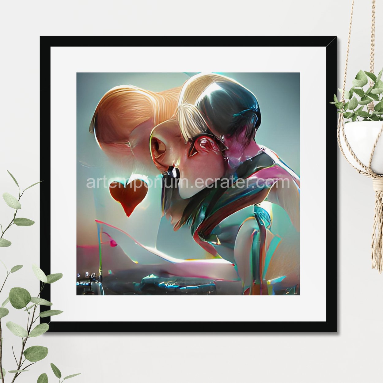 Beautiful Love #4 Printable Square Abstract Art Digital Download
