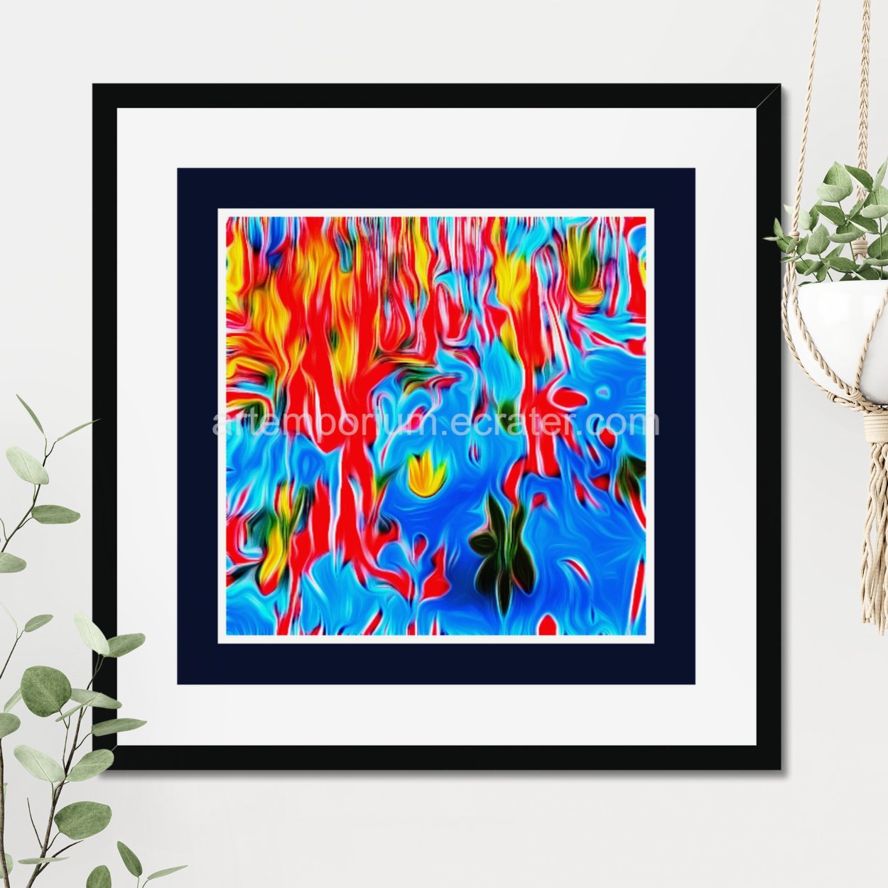 Canvas of Delight #3 Printable Square Abstract Art Digital Download