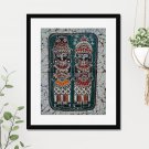 Wedding Couple - Javanese Batik Wall Art - Home Decor / Wall Hanging - Beautiful Home