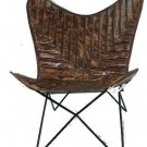 Mesopotamia Chair Iron Stand With Leather Cover for Indoor Outdoor
