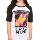 HOT TOPIC Scott Pilgrim Vs. The World Epic Win Kiss Raglan X-Large T-Shirt