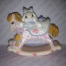 The Patchville Bunnies Collection Katie's Pony Bunny Riding Rocking Horse Figure