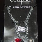 Hot Topic NECA Eclipse Team Edward Double Chain Charm Necklace New Damaged Card