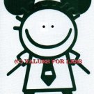 Disney Stick Figure Family Car Window Decal *WHITE*