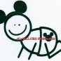 Disney Stick Figure Family Car Window Decal *WHITE*