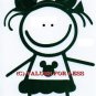 Disney Stick Figure Family Car Window Decal *WHITE*