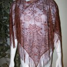 Beautiful Mahogany Polyester Scarf / Shawl / Poncho 31" X 31"
