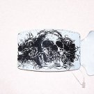 HOT TOPIC Skull Rose White Metal Belt Buckle