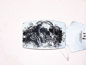 HOT TOPIC Skull Rose White Metal Belt Buckle