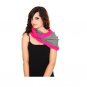 HOT TOPIC Grey And Pink Infinity Knit Cowl Figure 8 Tube Scarf
