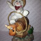 Dreamsicles Little Bronco Signed Kristin 2001 Figurine Bronco Riding Cherub