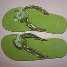 ROCKET DOG Women's Cranberry Sz 8 Lime Green Thong Flip Flop Sandal