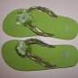 ROCKET DOG Women's Cranberry Sz 8 Lime Green Thong Flip Flop Sandal