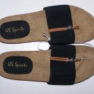 US Sports Womens Sandal Flip Flop size 5 Black Shoes