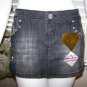 ALMOST FAMOUS Denim Junior Skirt Size 0 Distressed Black