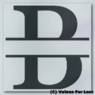 Monogram Basic Family Vinyl with Last Name Custom Wall Vinyl Decal - Letter B
