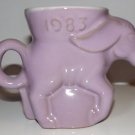 1983  Frankoma Democratic Donkey Mug - Purple