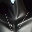 Blue & White Lampwork Glass Necklace and Earring Set - New in Box