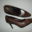 Ann Marino Glimpse Women's Size 9.5 Brown Pump Heel Shoes