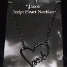 Hot Topic NECA Eclipse Jacob Script Heart Necklace - New on Damaged Card