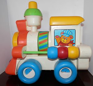 Vintage CBS Toys Busy Choo Choo Train Child Guidance Learning Toy 1982 USA Made