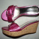 RAMPAGE Talia Womens sz 6 Pink Wedge Sandal Shoes