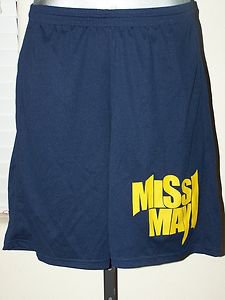 MISS MAY I Levi Benton Metalcore Yellow Logo Blue Medium Shorts