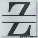 Monogram Basic Family Vinyl with Last Name Custom Wall Vinyl Decal - Letter Z