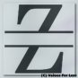 Monogram Basic Family Vinyl with Last Name Custom Wall Vinyl Decal - Letter Z