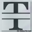 Monogram Basic Family Vinyl with Last Name Custom Wall Vinyl Decal - Letter T