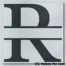 Monogram Basic Family Vinyl with Last Name Custom Wall Vinyl Decal - Letter R
