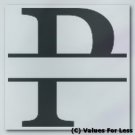 Monogram Basic Family Vinyl with Last Name Custom Wall Vinyl Decal - Letter P