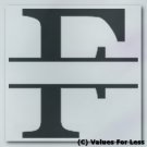 Monogram Basic Family Vinyl with Last Name Custom Wall Vinyl Decal - Letter F