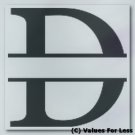Monogram Basic Family Vinyl with Last Name Custom Wall Vinyl Decal - Letter D