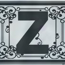 Monogram Floral Family Vinyl with Last Name Custom Wall Vinyl Decal - Letter Z