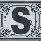 Monogram Floral Family Vinyl with Last Name Custom Wall Vinyl Decal - Letter S