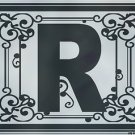 Monogram Floral Family Vinyl with Last Name Custom Wall Vinyl Decal - Letter R