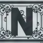Monogram Floral Family Vinyl with Last Name Custom Wall Vinyl Decal - Letter N