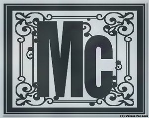 Monogram Floral Family Vinyl with Last Name Custom Wall Vinyl Decal - Letter Mc